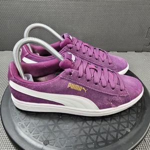 Womens Sz 6 Purple Puma Vikky Soft Foam Suede Sneakers